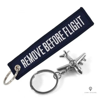 H-Customs Avion Avion Foursome Flying Sky Pendentif Porte-clés en Argent