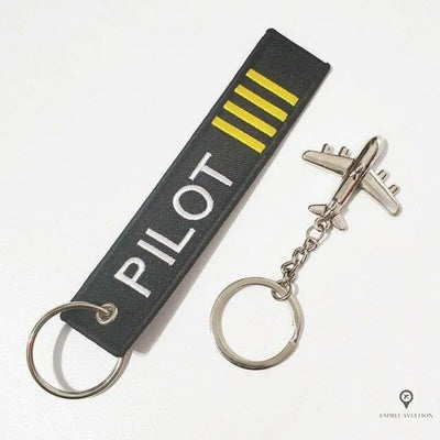 Porte Clés Avion Pilot Esprit-Aviation 