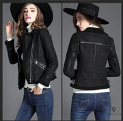 Veste Aviateur Femme Biker Noir | Esprit-Aviation