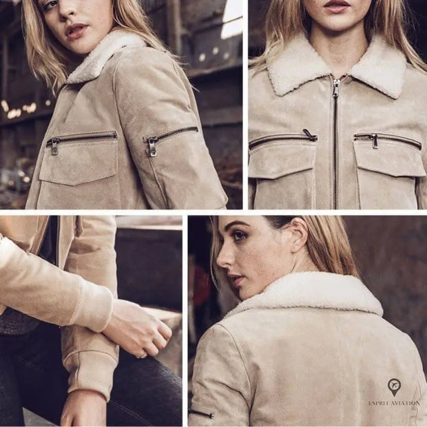 Veste Aviateur Femme Blanc | Esprit-Aviation