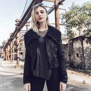 Veste Aviateur Femme Cuir Daim Noir | Esprit-Aviation
