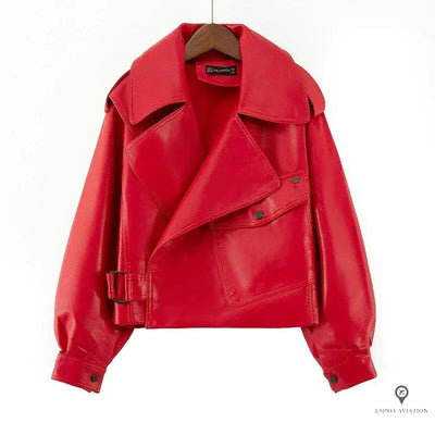 Veste Aviateur Femme Rouge | Esprit-Aviation