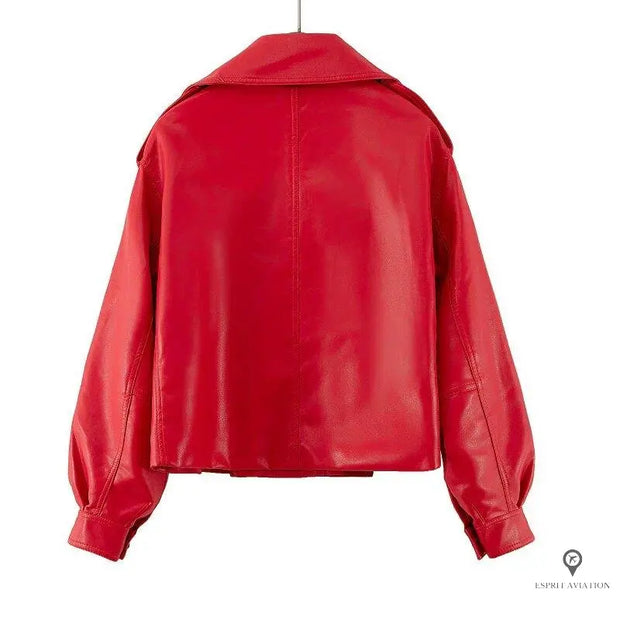 Veste Aviateur Femme Rouge | Esprit-Aviation
