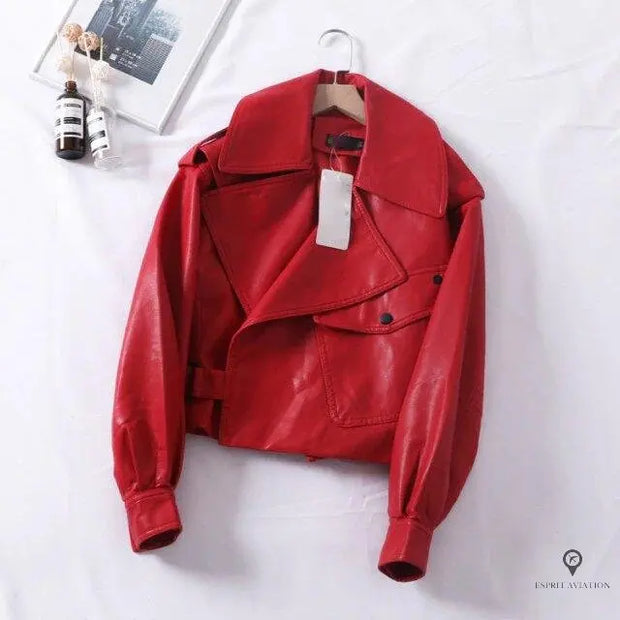 Veste Aviateur Femme Rouge | Esprit-Aviation