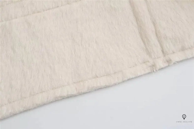 Veste Aviateur Femme Simili Cuir Beige et Blanche | Esprit-Aviation