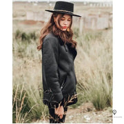 Veste Aviateur Femme Similicuir Noir | Esprit-Aviation