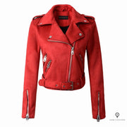 Veste aviateur femme style cuir daim | Esprit-Aviation