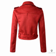 Veste aviateur femme style cuir daim | Esprit-Aviation