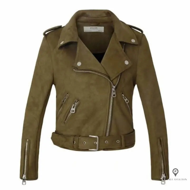 Veste kaki avec ecusson femme deals