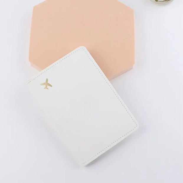 2022 Lover Couple Passport Cover Hot Stamping Simple Plane Women Men Travel Wedding Passport Covers Holder Fashion Wedding Gift Esprit-Aviation