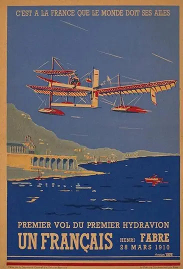 Affiche Vintage Hydravion | Esprit-Aviation