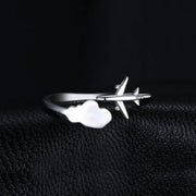 Bague avion et nuage femme Esprit-Aviation