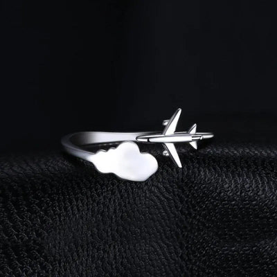 Bague avion et nuage femme Esprit-Aviation