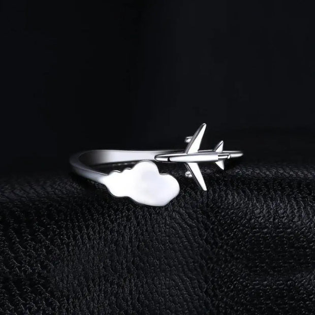 Bague avion et nuage femme Esprit-Aviation