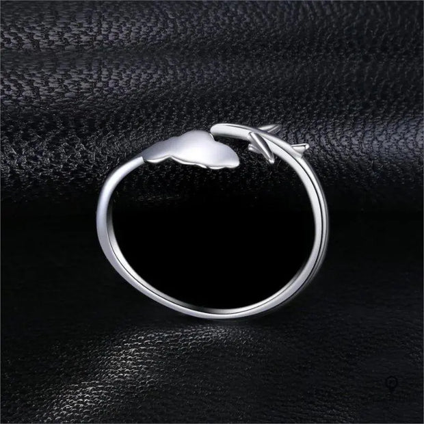 Bague avion et nuage femme Esprit-Aviation