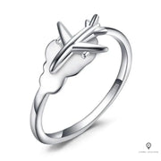 Bague avion et nuage femme Esprit-Aviation