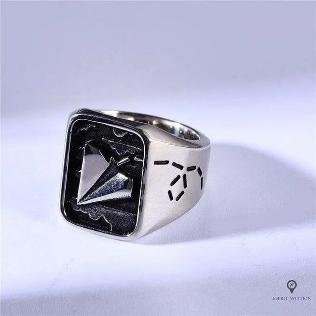 Bague type chevali re motif avion Esprit Aviation Esprit Aviation