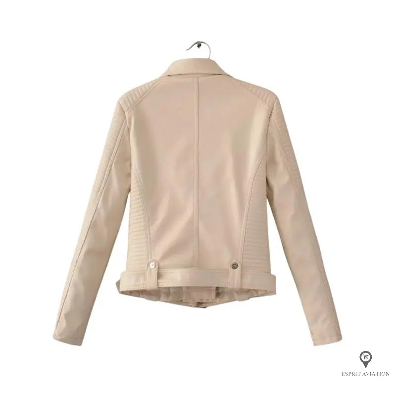 Veste simili cuir femme beige hotsell