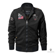 Blouson Aviateur Homme<br/> Avec Drapeau Americain Esprit-Aviation