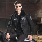 Blouson Aviateur Homme<br/> Bombardier Cuir Esprit-Aviation
