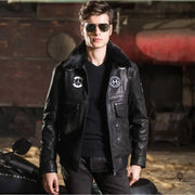 Blouson Aviateur Homme<br/> Bombardier Cuir Esprit-Aviation