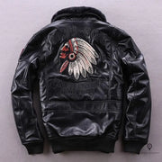 Blouson Aviateur Homme<br/> Cuir Italien Esprit-Aviation