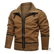 Blouson Aviateur Homme<br/> Cuir Marron Vintage Esprit-Aviation