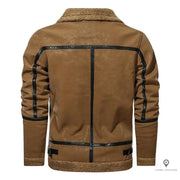 Blouson Aviateur Homme<br/> Cuir Marron Vintage Esprit-Aviation