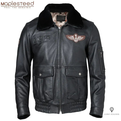 Blouson Aviateur Homme<br/> Cuir Vachette Esprit-Aviation