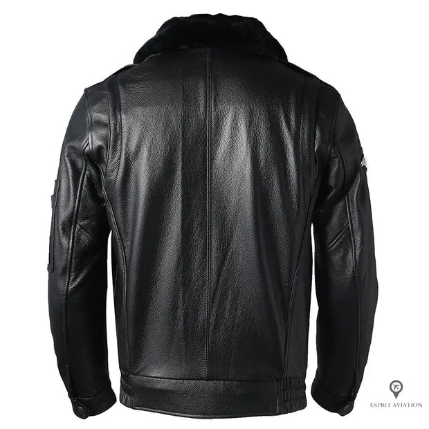 Blouson Aviateur Homme<br/> Cuir Vachette Esprit-Aviation