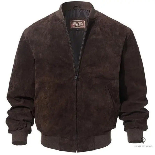 Blouson Aviateur Homme<br/> Cuir de Porc (Noir) Esprit-Aviation