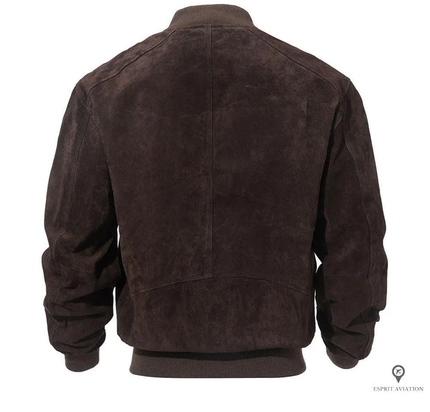 Blouson Aviateur Homme<br/> Cuir de Porc (Noir) Esprit-Aviation