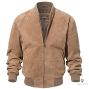 Blouson Aviateur Homme<br/> En Cuir de Porc (beige) Esprit-Aviation