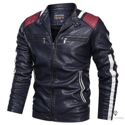 Blouson Aviateur Homme<br/> Épaulette Moto Esprit-Aviation