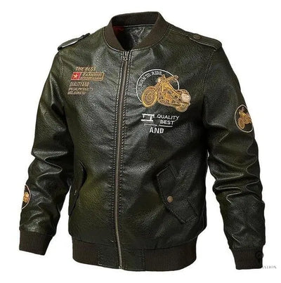 Blouson Aviateur Homme<br/> Harley Davidson Vert Esprit-Aviation