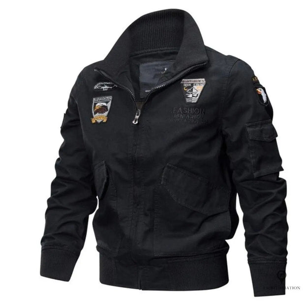 Blouson Aviateur Homme<br/> Leger Homme Noir Esprit-Aviation
