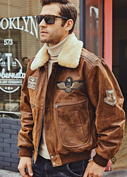 Blouson Aviateur Homme<br/> Marron Esprit-Aviation