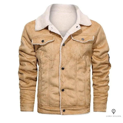 Blouson Aviateur Homme<br/> Montagnard Beige Esprit-Aviation