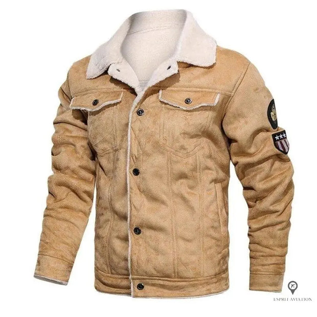 Blouson Aviateur Homme<br/> Montagnard Beige Esprit-Aviation