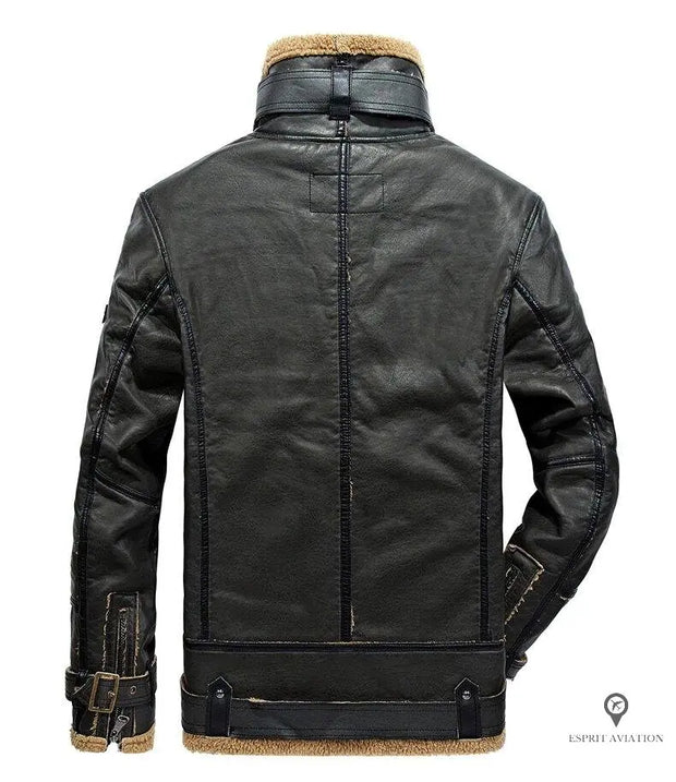 Blouson Aviateur Homme<br/> Noir Hiver Esprit-Aviation