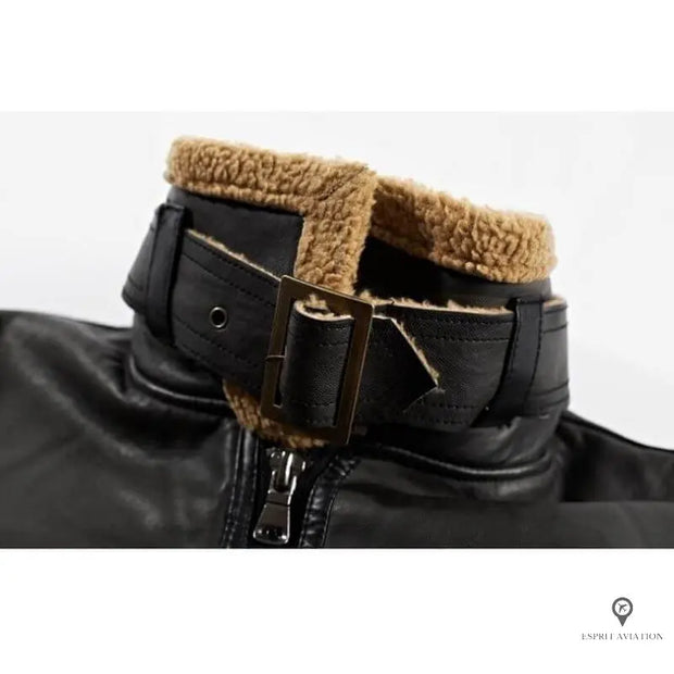 Blouson Aviateur Homme<br/> Noir Hiver Esprit-Aviation