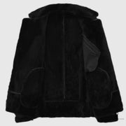 Blouson Aviateur Homme<br/> Peau De Mouton Noir Esprit-Aviation