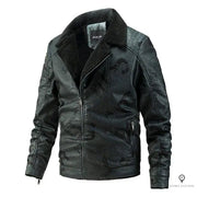 Blouson Aviateur Homme<br/> Simili Cuir Vert Esprit-Aviation