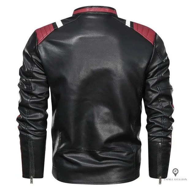 Blouson Aviateur Homme<br/> Simili cuir Motard Esprit-Aviation
