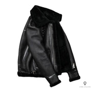 Blouson Aviateur Homme<br/> Style Mouton Noir Esprit-Aviation