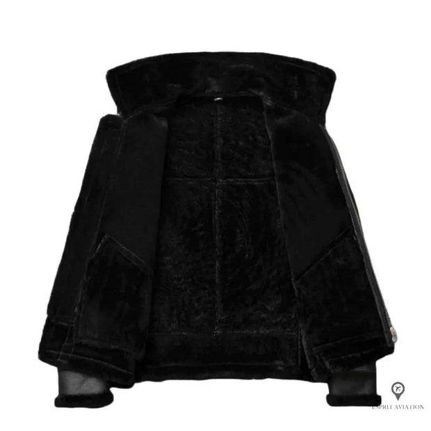 Blouson Aviateur Homme<br/> Style Mouton Noir Esprit-Aviation