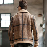 Blouson Bombardier Homme<br/> Cuir Marron Esprit-Aviation