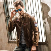 Blouson Pilote Homme<br/> Vachette Marron Esprit-Aviation