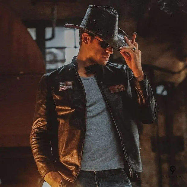 Blouson Pilote Homme<br/> Vachette Marron Esprit-Aviation