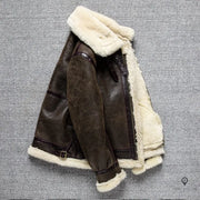 Blouson d'hiver en cuir véritable | Esprit-Aviation